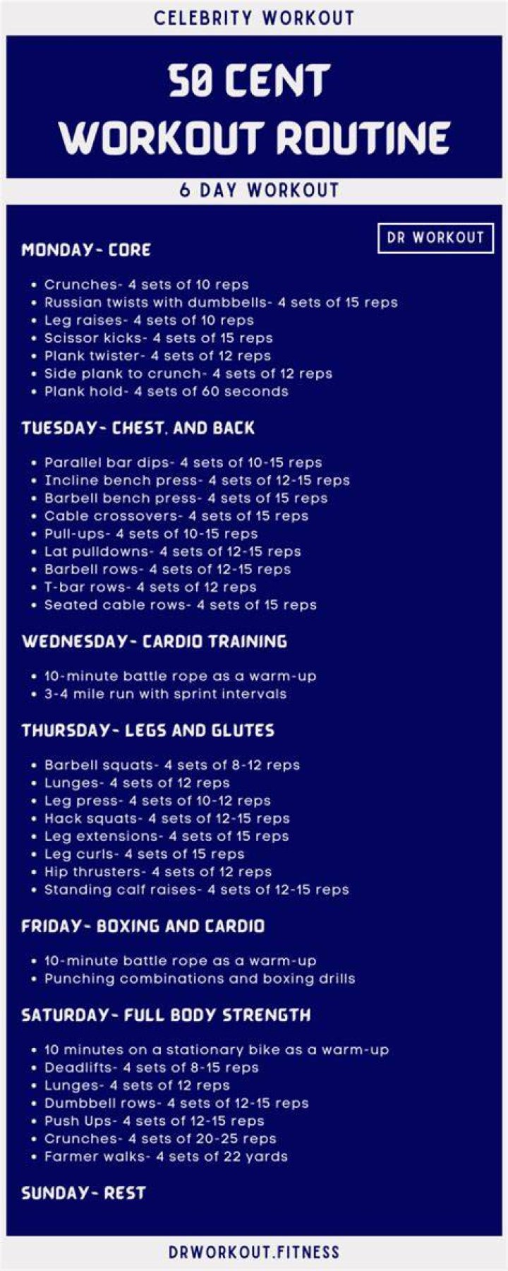 50 Cent workout routine