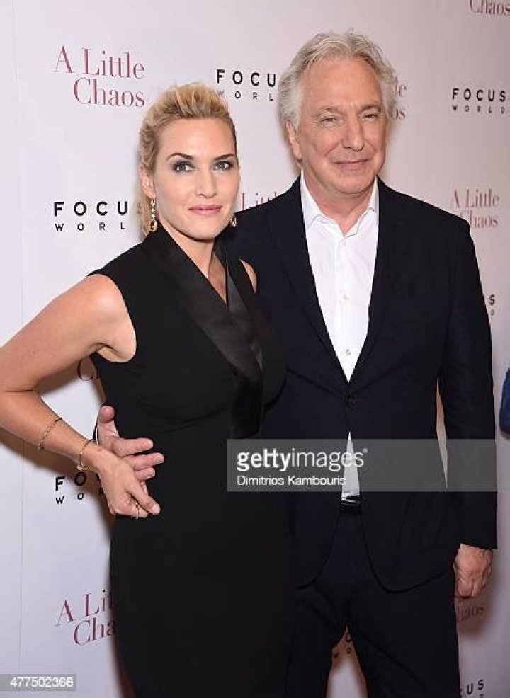 Actors Alan Rickman and Kate Winslet appearing at the 2014 Toronto International Film Festival