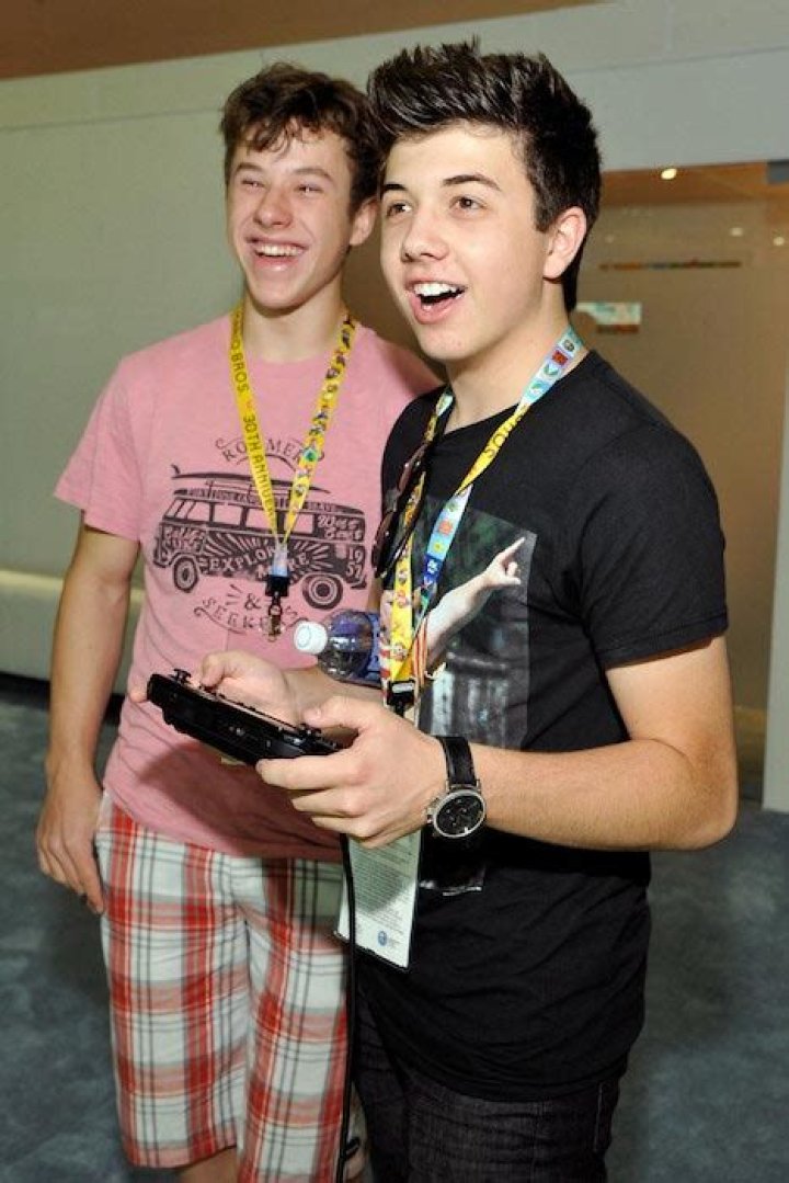 Actors Nolan Gould and Bradley Steven Perry (Right) at 2015 E3 Gaming Convention hosted by Nintendo