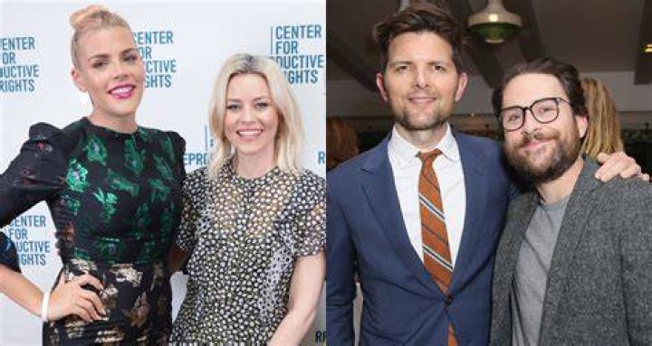 Adam Scott and Busy Philipps in a selfie in November 2018