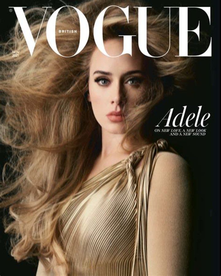 Adele posing for Vogue in 2021