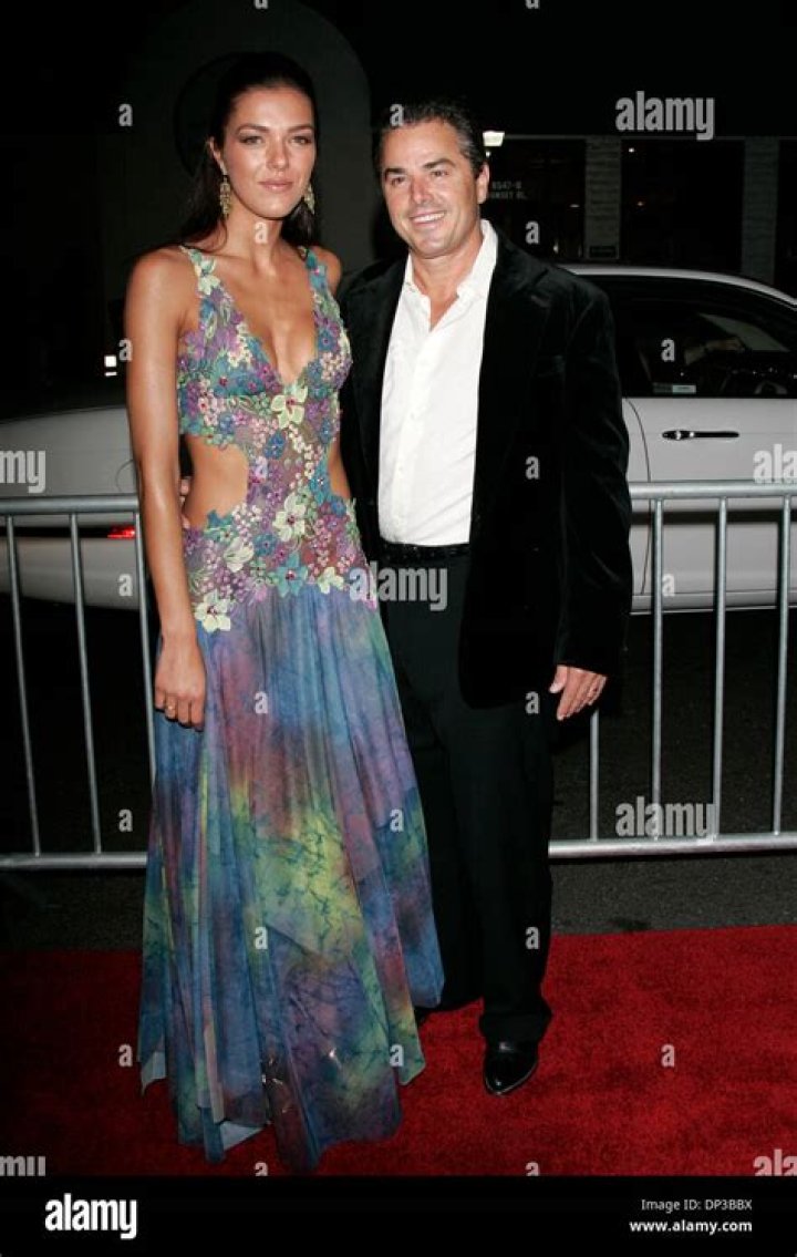 Adrianne Curry with her husband as seen in June 2019