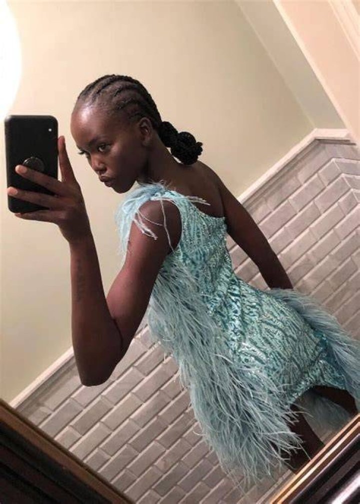 Adut Akech in a mirror selfie in January 2019
