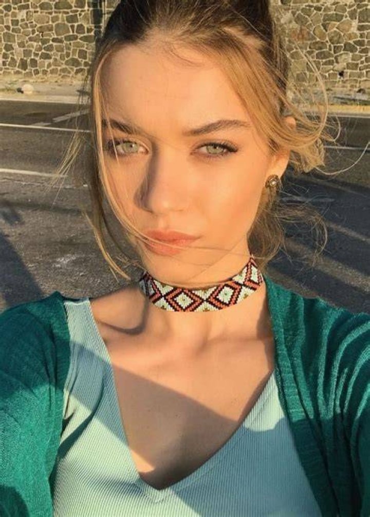 Afra Sara&ccedil;oğlu as seen while taking a selfie in September 2019