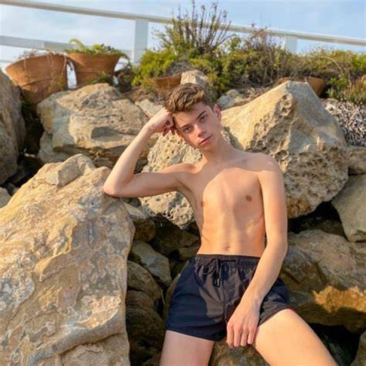 Aidan Langford as seen in a selfie that was taken at a swimming pool in Downtown Los Angeles in June 2020