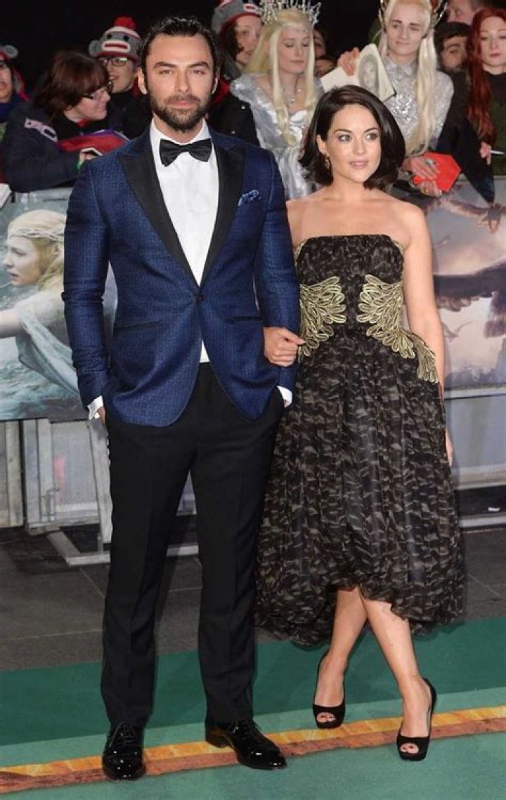 Aidan Turner and Sarah Greene at the world premiere of The Hobbit: The Battle Of The Five Armies in December 2014