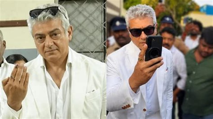 Ajith Kumar at voting for elections 2014