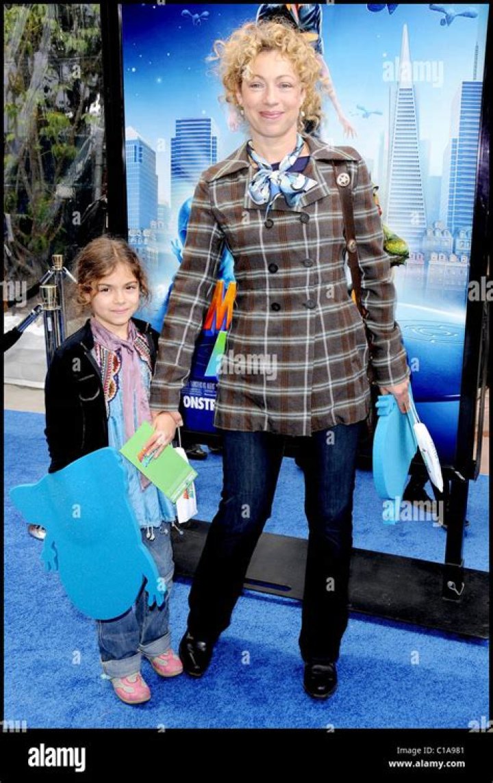 Alex Kingston with her daughter Salome Violetta Haertel, as seen in March 2015