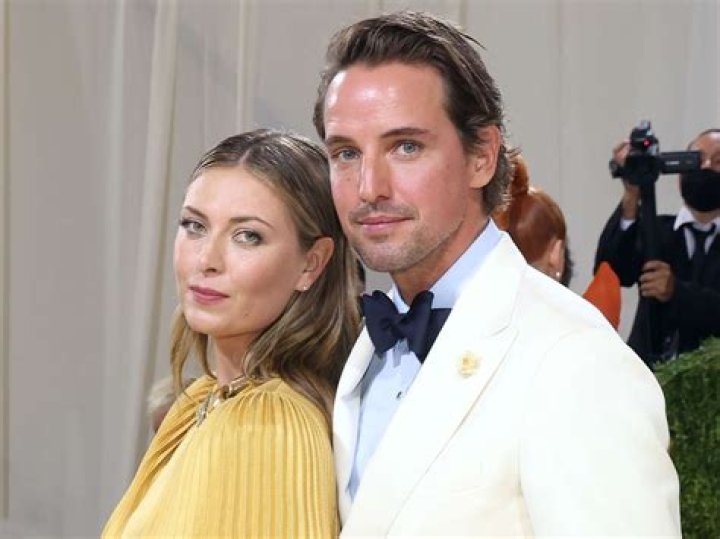 Alexander Gilkes and Maria Sharapova, as seen in September 2021