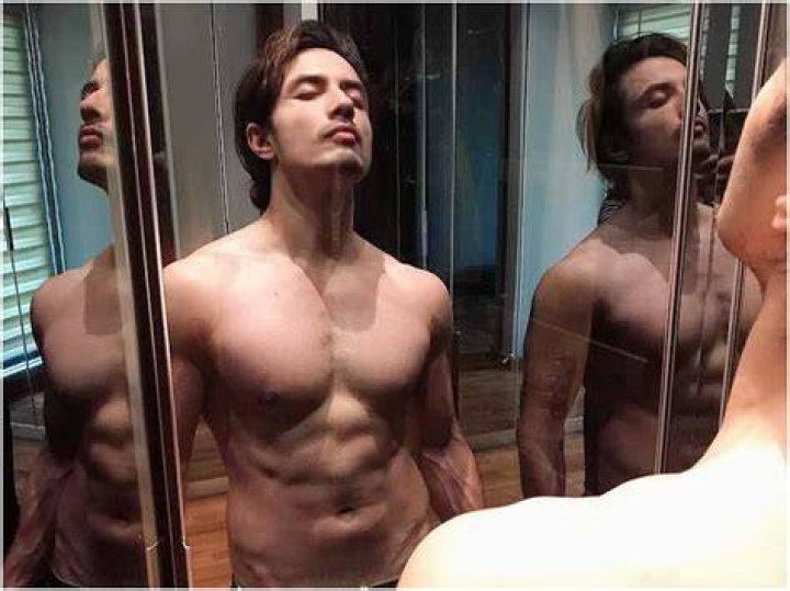 Ali Zafar shirtless body at display in July 2018