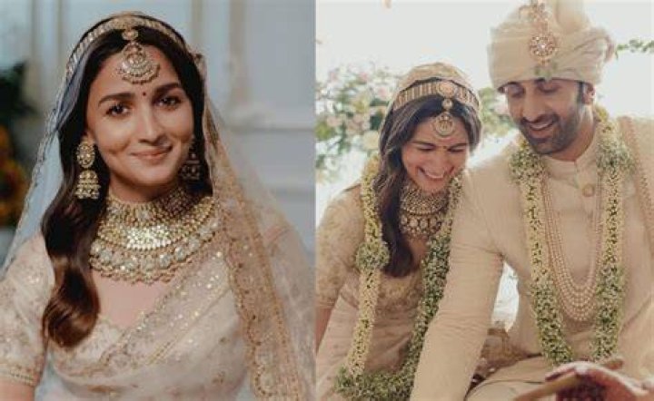 Alia Bhatt in her wedding dress in April 2022