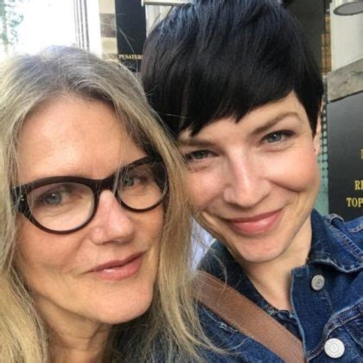 Alisen Down (Right) smiling in a selfie alongside Barbara Sukowa