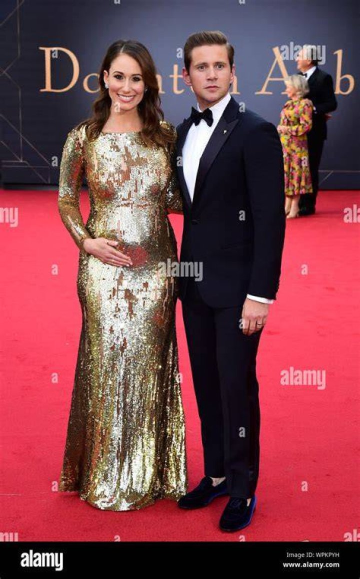 Allen Leech and Jessica Blair Herman as seen in February 2018