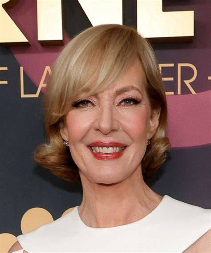 Allison Janney with her hair styled in bangs