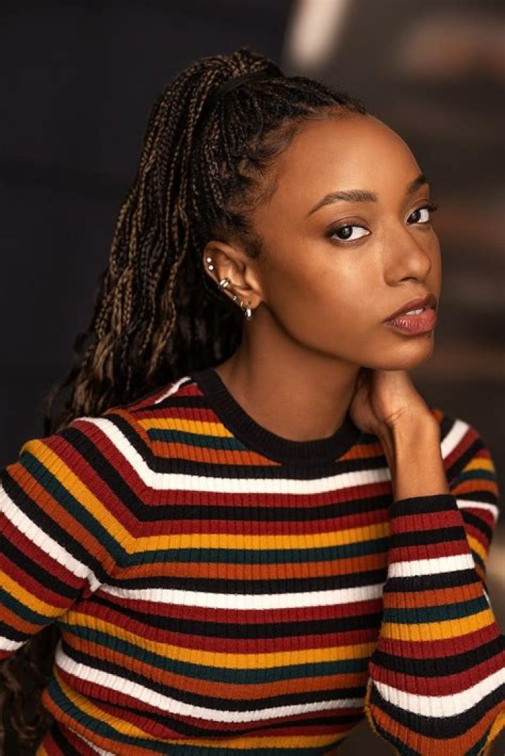 Alyah Chanelle Scott as seen while clicking a selfie in September 2021