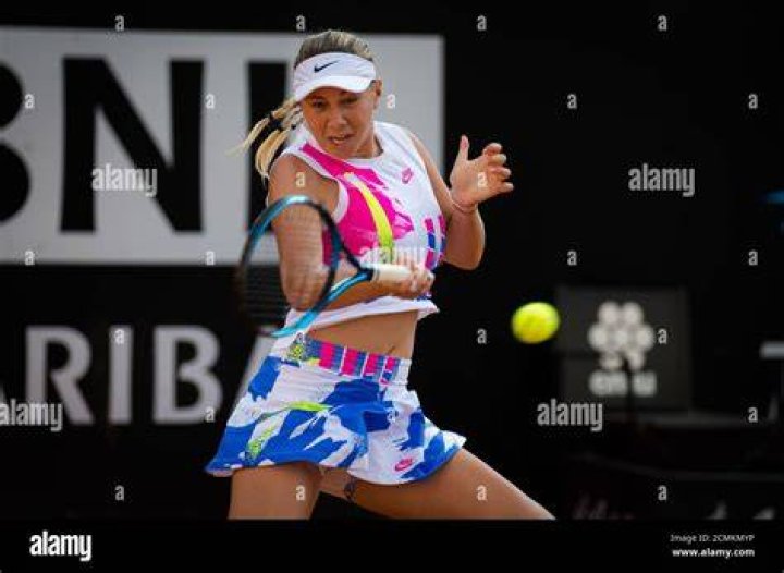 Amanda Anisimova during a match as seen in May 2019