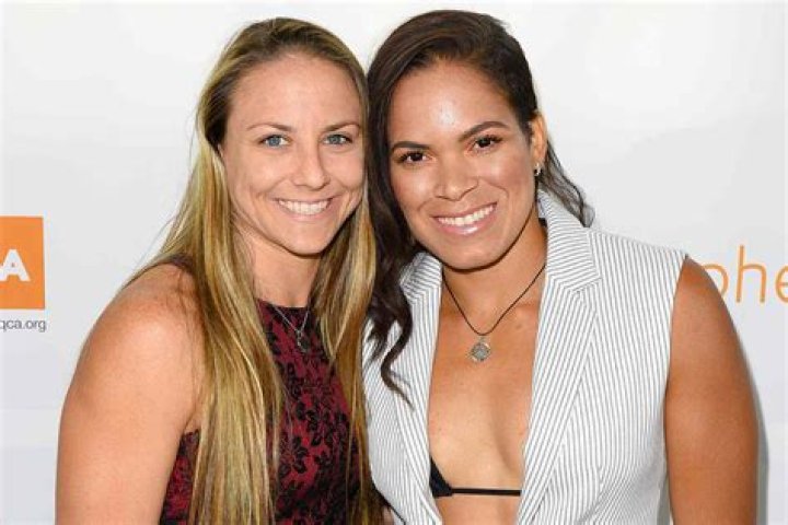 Amanda Nunes and Nina Ansaroff during an event in 2015