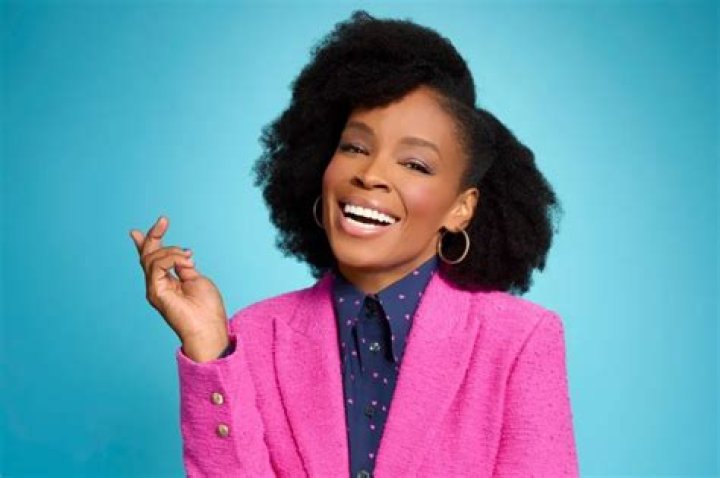 Amber Ruffin revelling in a dress she loves in April 2020