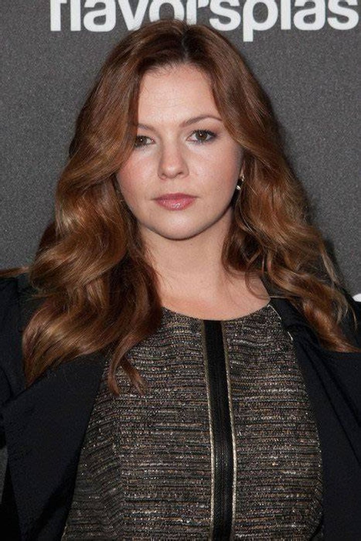 Amber Tamblyn at HFPA 2014 Golden Globe Awards.