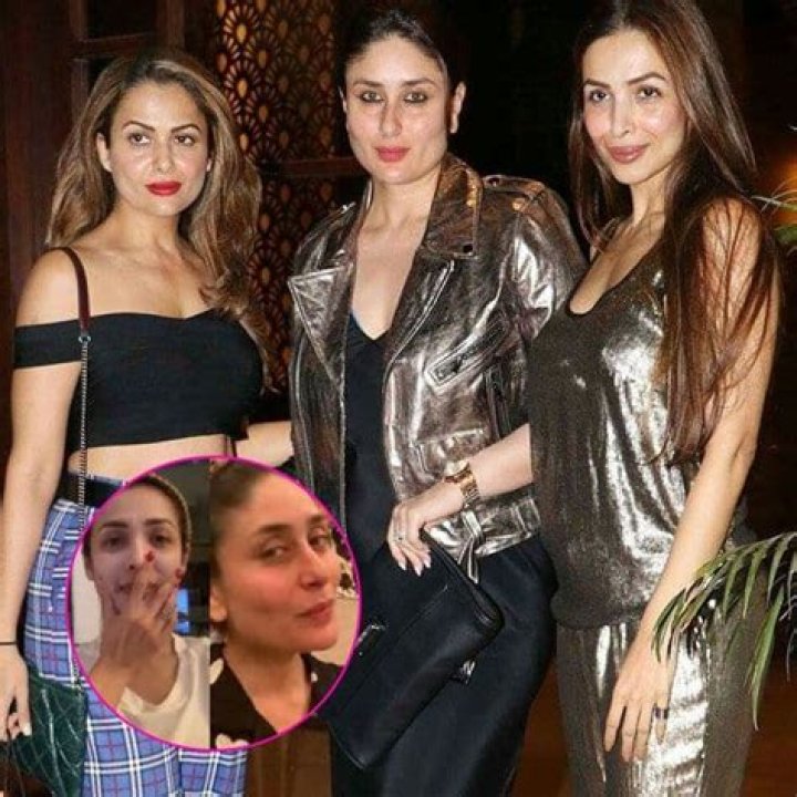 Amrita Arora (Right) and Malaika Arora at Shilpa Shetty's baby shower ceremony in May 2012