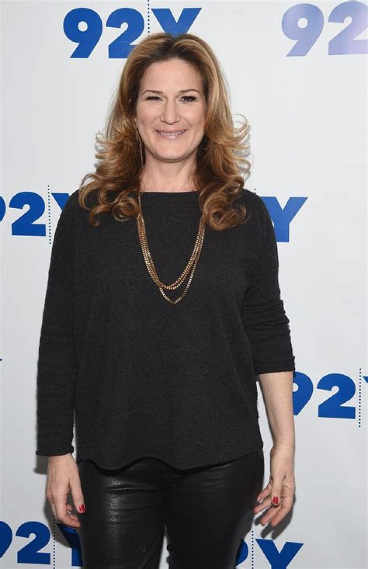 Ana Gasteyer as seen in a selfie that was taken with her husband Charlie McKittrick while sporting masks due to the Covid-19 pandemic in October 2020