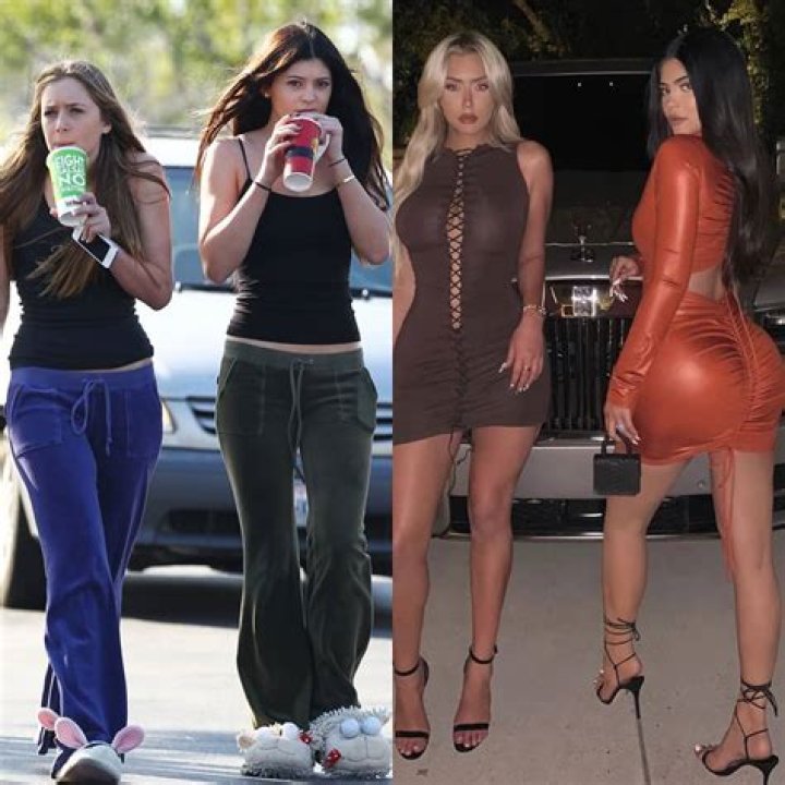 Anastasia Karanikolaou (Left) and Kylie Jenner as seen in July 2018