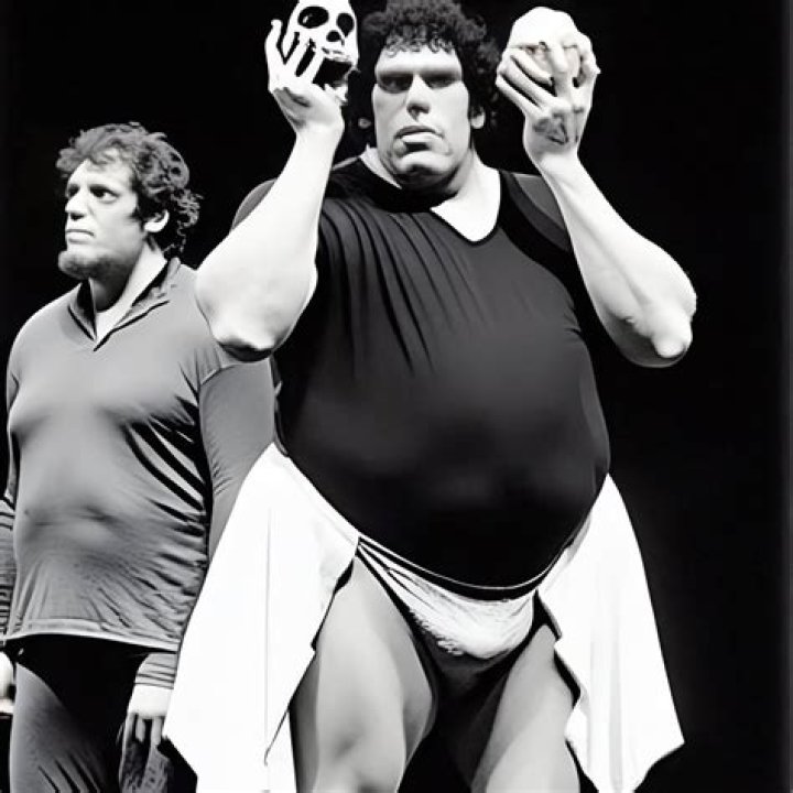 Andre the Giant walking with his manager Bobby "The Brain" Heenan in the 1980s