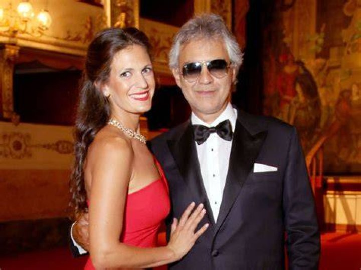 Andrea Bocelli with Veronica Berti Bocelli in August 2018