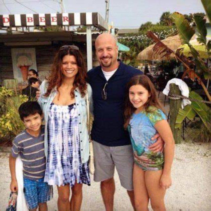 Andrea Navedo with husband and her two children
