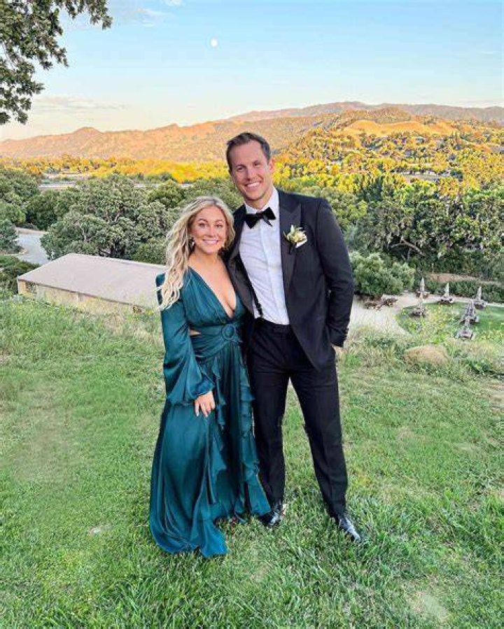 Andrew East and Shawn Johnson, as seen in July 2021