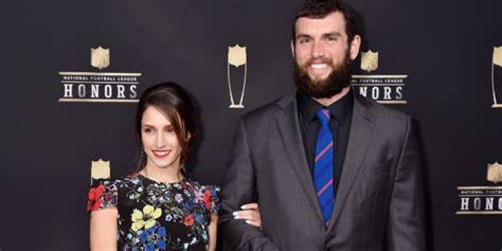 Andrew Luck and Nicole Pechanec at the Maxim Party in 2016