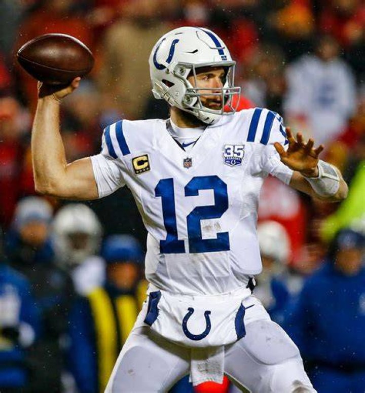 Andrew Luck in an Indianapolis Colts game against the Tennessee Titans on January 3, 2016