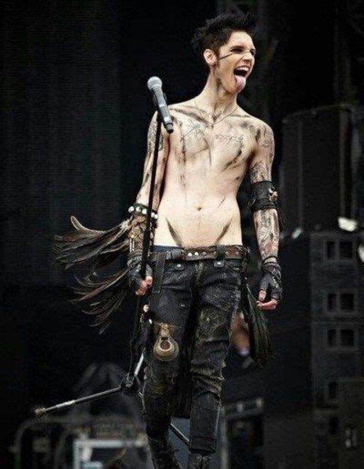 Andy Biersack shirtless body