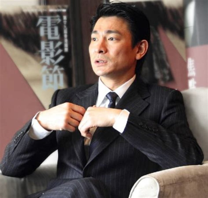 Andy Lau being interviewed at the 2005 Hong Kong International Film Festival