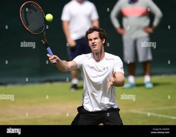 Andy Murray during a practice session