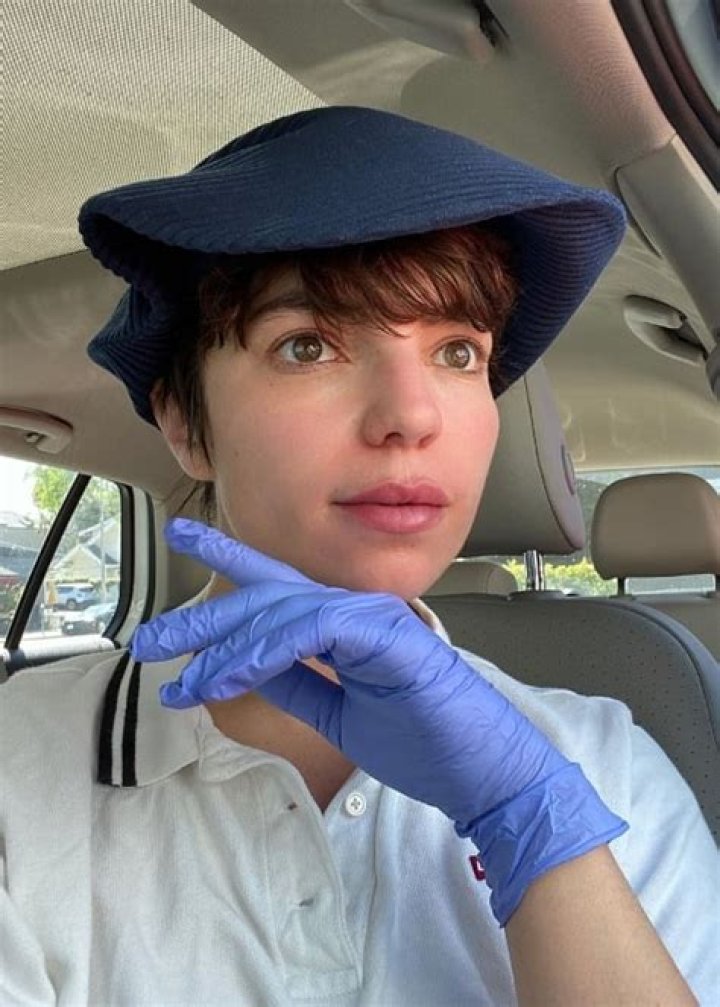 Angela Trimbur as seen while taking a selfie in March 2020