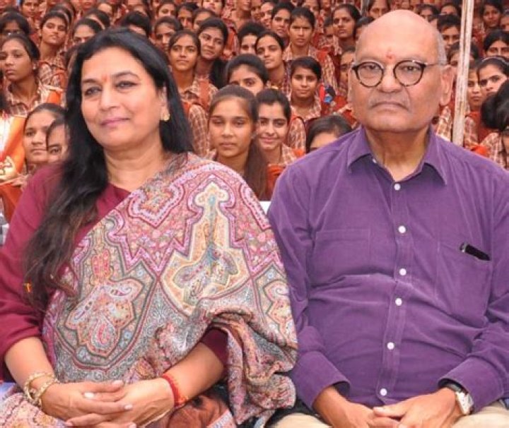 Anil Agarwal and Kiran Agarwal, as seen in July 2021