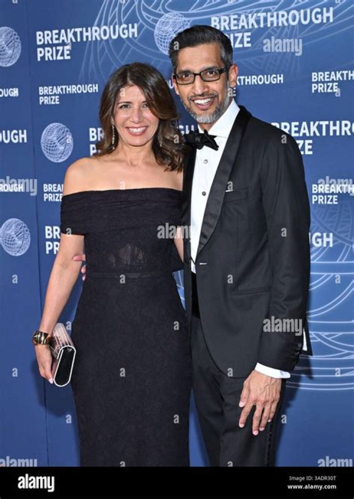 Anjali Pichai with Sundar Pichai