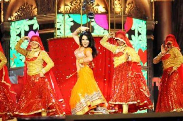 Ankita performing at the Indian Telly awards in 2012