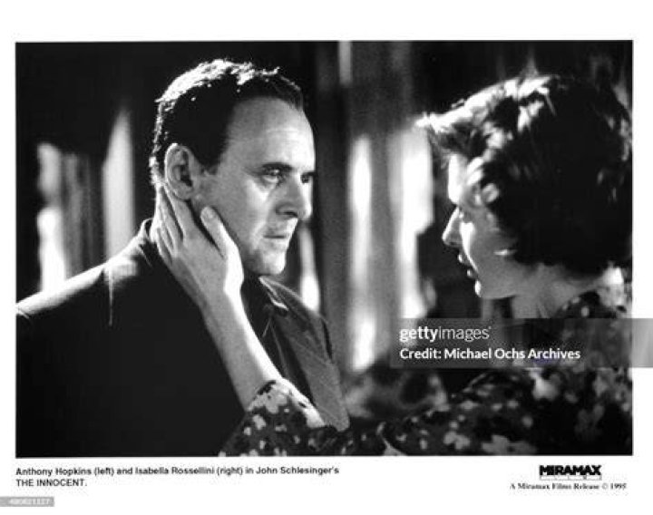 Anthony Hopkins and Isabella Rossellini as seen together in the 1993 film The Innocent