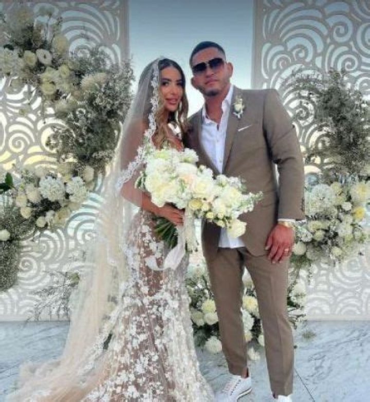 Anthony Pettis with his girlfriend as seen in January 2020