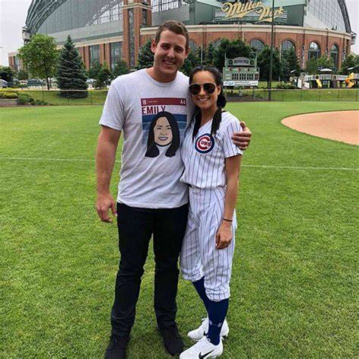 Anthony Rizzo and Emily Vakos, as seen in January 2018