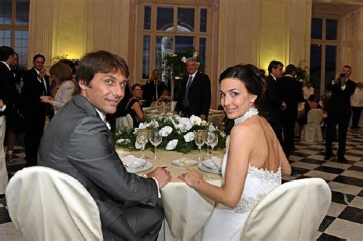 Antonio Conte and Elisabetta Muscarello at the Gazzetta Sports Awards in 2015