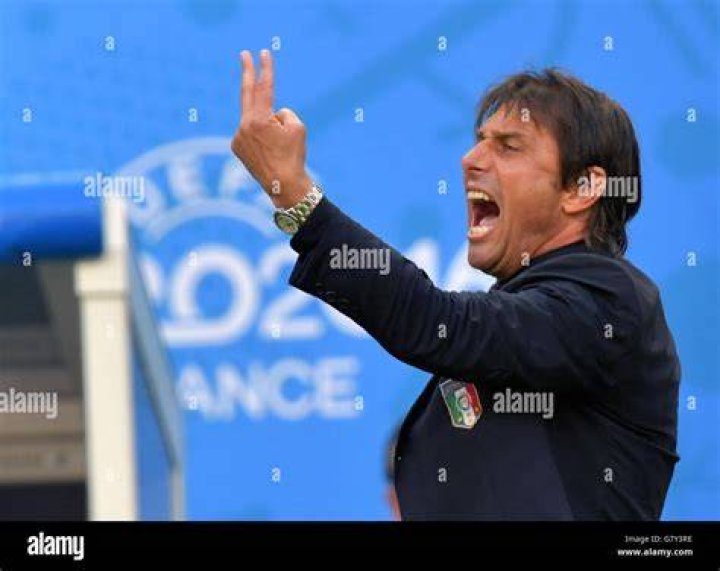 Antonio Conte during UEFA EURO match between Italy and Republic of Ireland in June 2016 in France