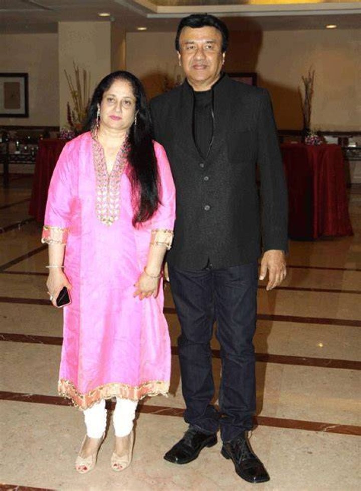 Anu Malik and his wife at ISCKON temple in 2012