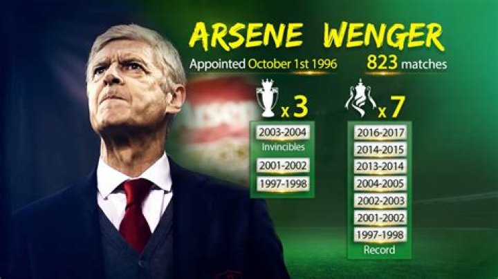 Ars&egrave;ne Wenger seen with Arsenal players in the background after a match in 2007