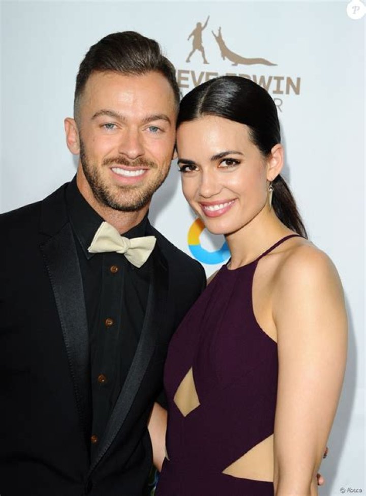 Artem Chigvintsev and Torrey DeVitto at the Steve Irwin Gala Dinner in May 2016