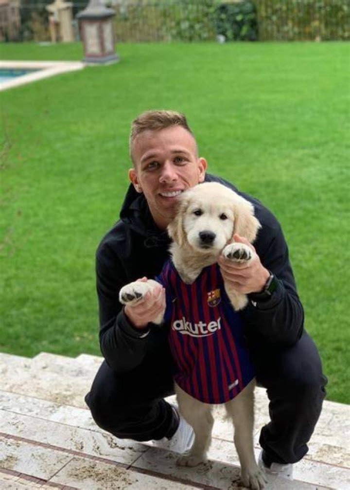 Arthur Melo with his pet dog, as seen in November 2018