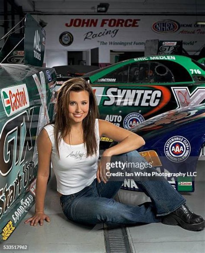 Ashley Force Hood as seen in a picture taken at the SEMA Show on October 31, 2007