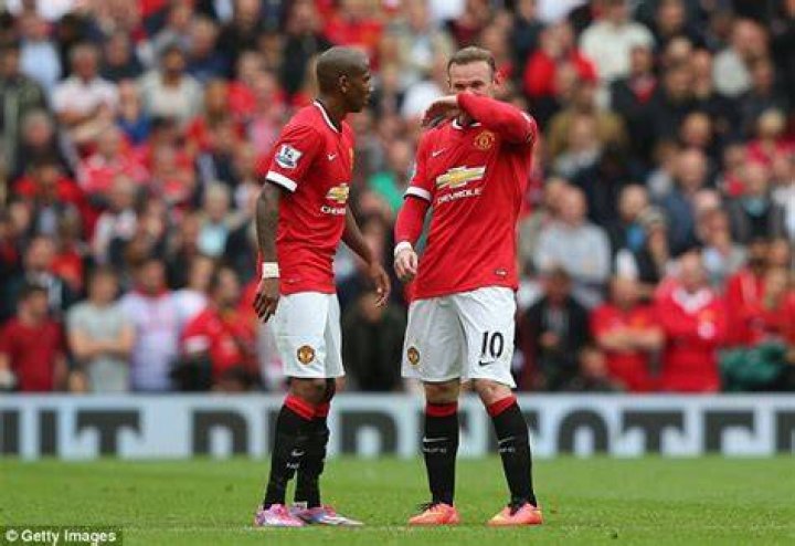 Ashley Young (Left) during a UEFA Europa League match in Rostov, Russia in March 2017